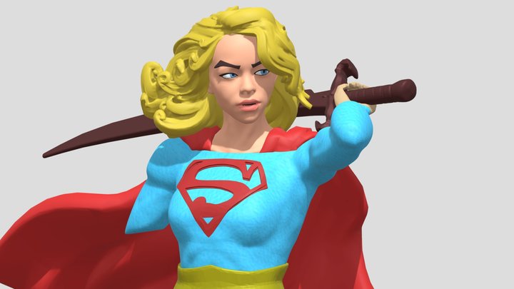 Milly Alcock as Supergirl 3D Model