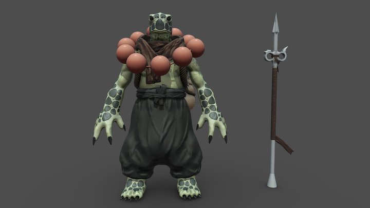 Turtle Monk A Pose 3D Model