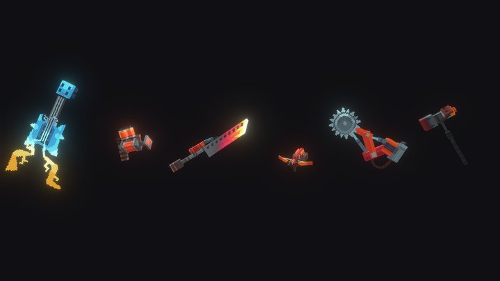Zombie Arena Weapons 3D Model