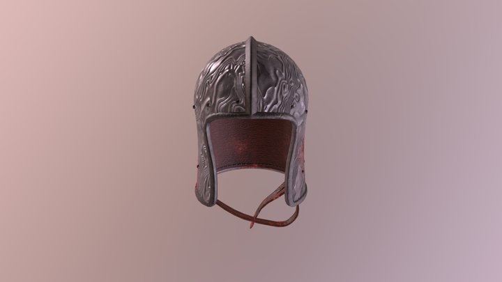 Helmet One Bloody Version 3D Model