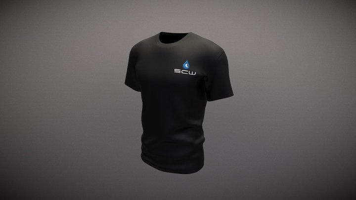 Smart CIty Water Team Black T-shirt 2022 3D Model