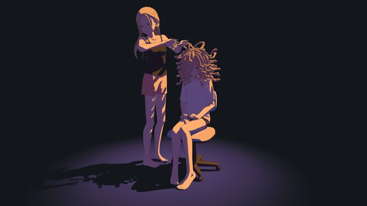 Haircutting 3D Model