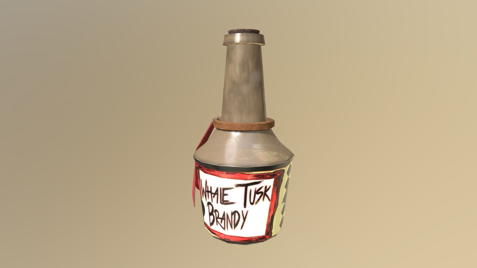 Whale Tusk Brandy Bottle prop
