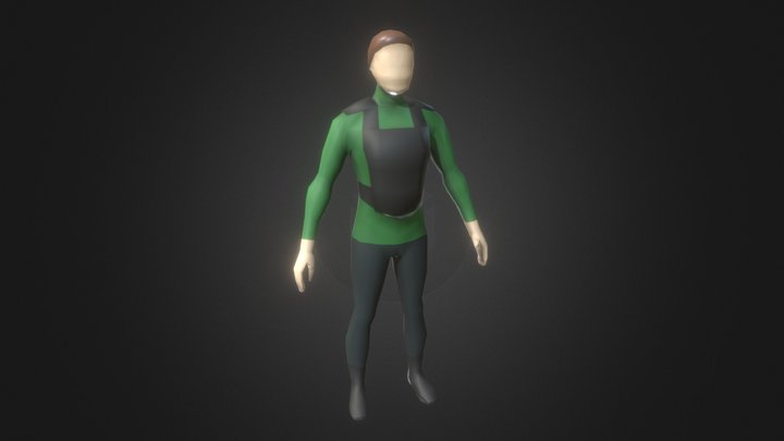 Game Character - Mercenary Guard 3D Model