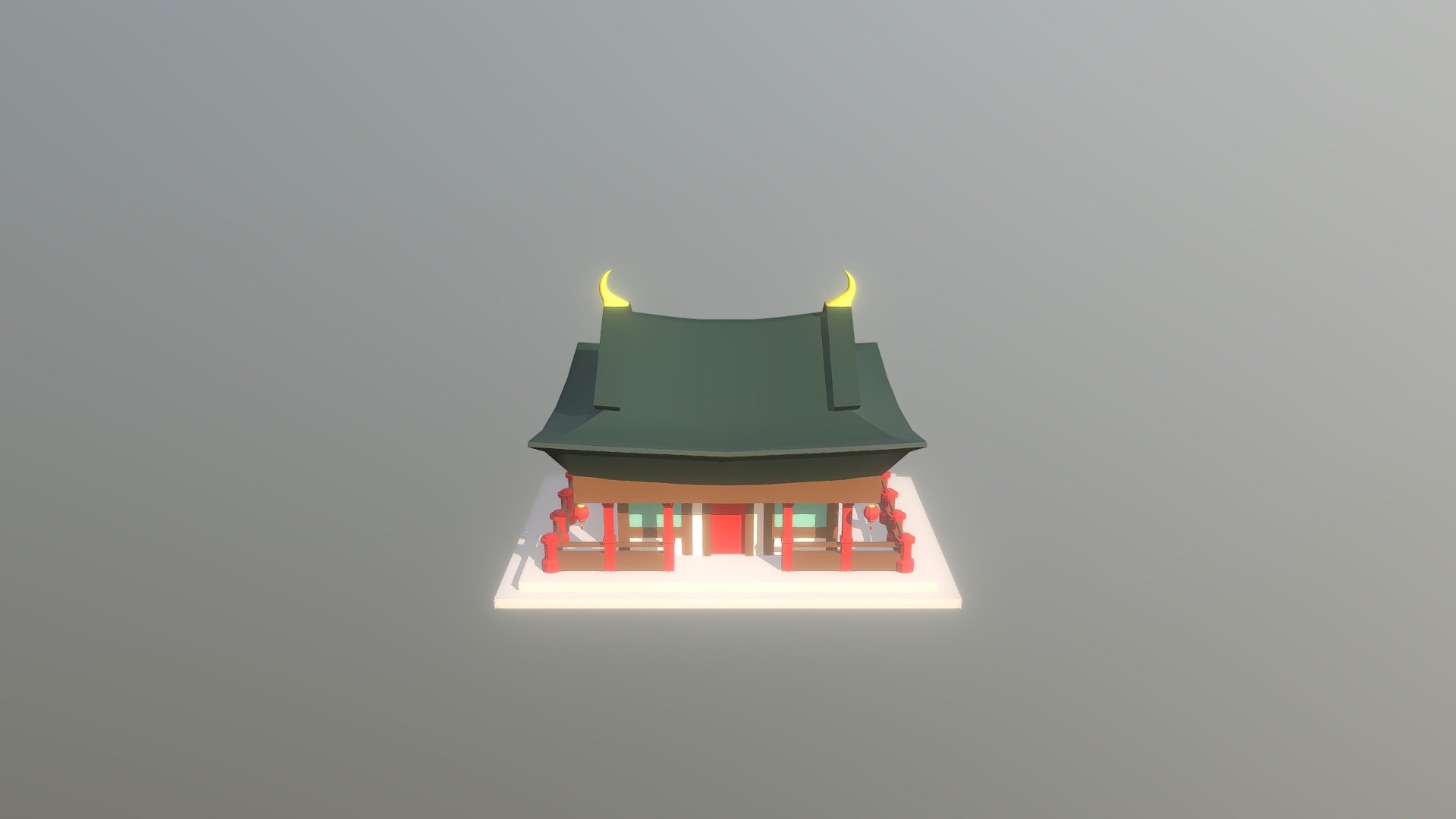 Low Poly Garden Shrine