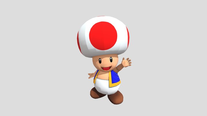 Wii - Super Smash Bros Brawl - Toad Trophy 3D Model