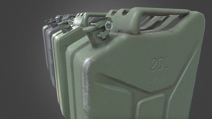 Game Ready Jerry Cans 3D Model