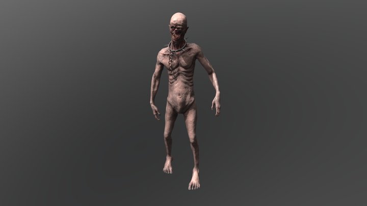 Basement zombie model 3D Model