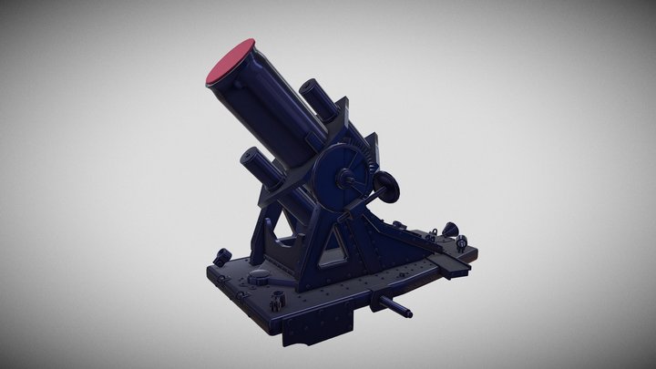 WWI Cannon 3D Model