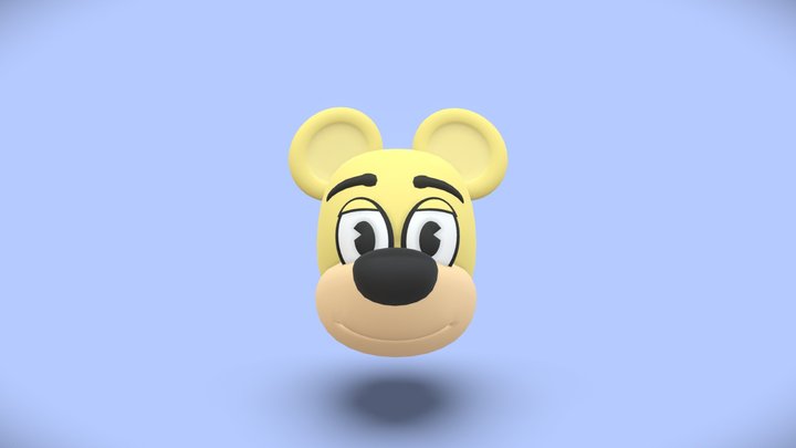 Bear Toon Head 3D Model