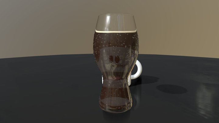 Coffee Mug & A Glass of Coke 3D Model
