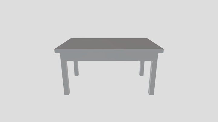 Grauer Tisch 3D Model