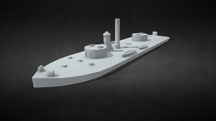 USS Chickasaw 1864 3D Model