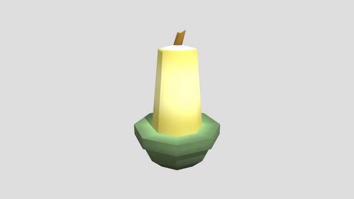 Low Poly Candle2 3D Model