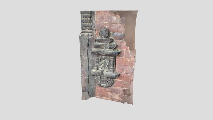 Left Niche| Radha Krishna Temple| Panauti Ghat 3D Model