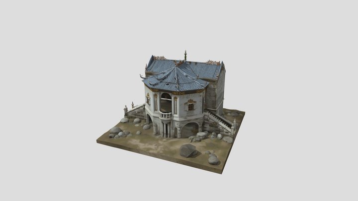 大坑蓮花宮 Lin Fa Temple, Tai Hang (1868) 3D Model