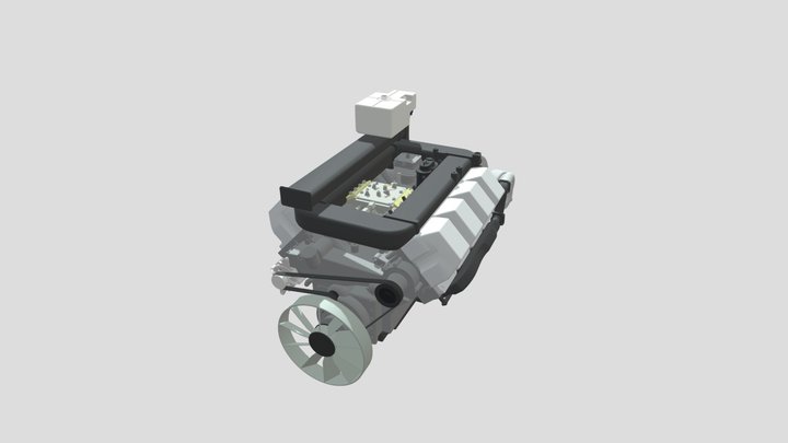 3D Model of KAMAZ 740.3 Engine (KAMAZ-5350)