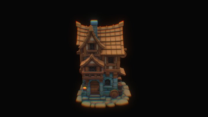 Stylized House 3D Model