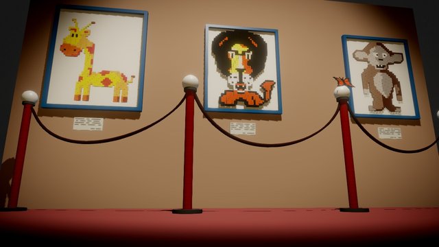 An accident in the gallery 3D Model