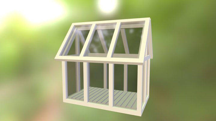 Small Green House 3D Model