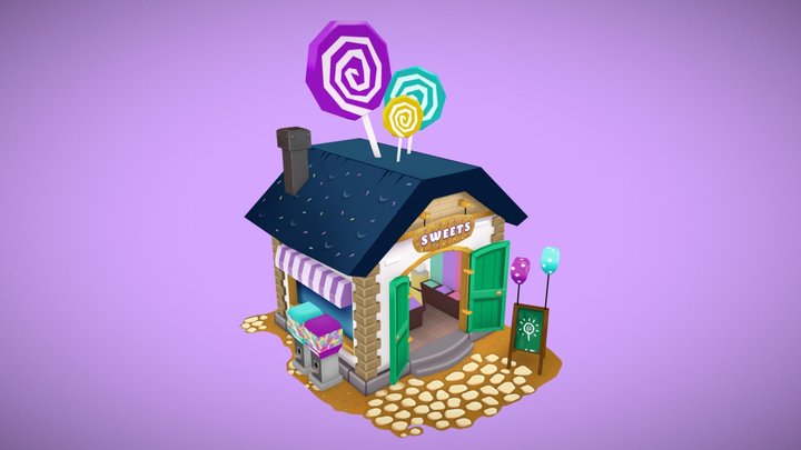 Little Candy Shop 3D Model