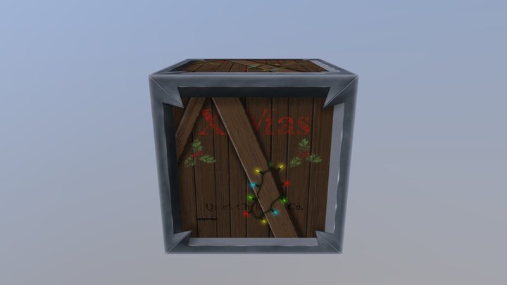 Christmas Crate 3D Model