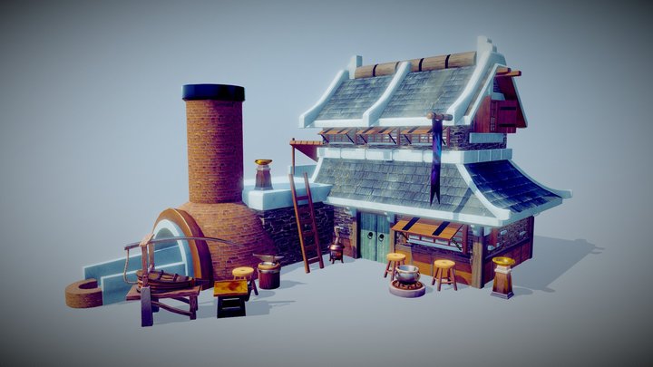 Mathues Lucas Black-smith Props B2C2_HEAJ_Unity 3D Model