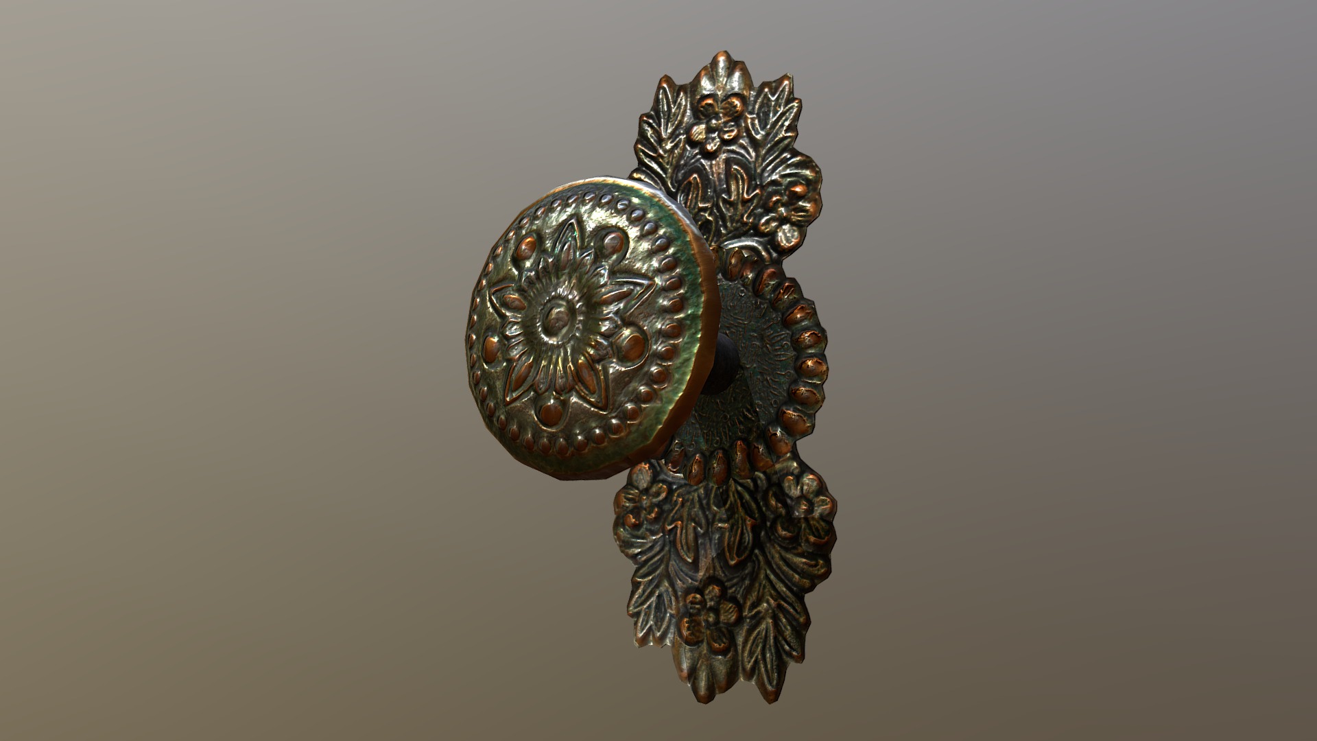3D model Doorhandle - This is a 3D model of the Doorhandle. The 3D model is about a pair of earrings.