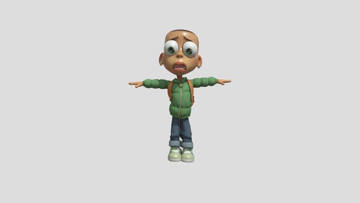 green jacket kid