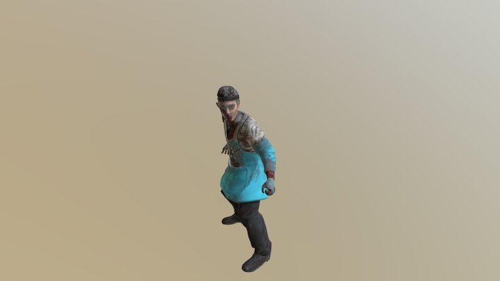 Standing Melee Punch(blue) 3D Model