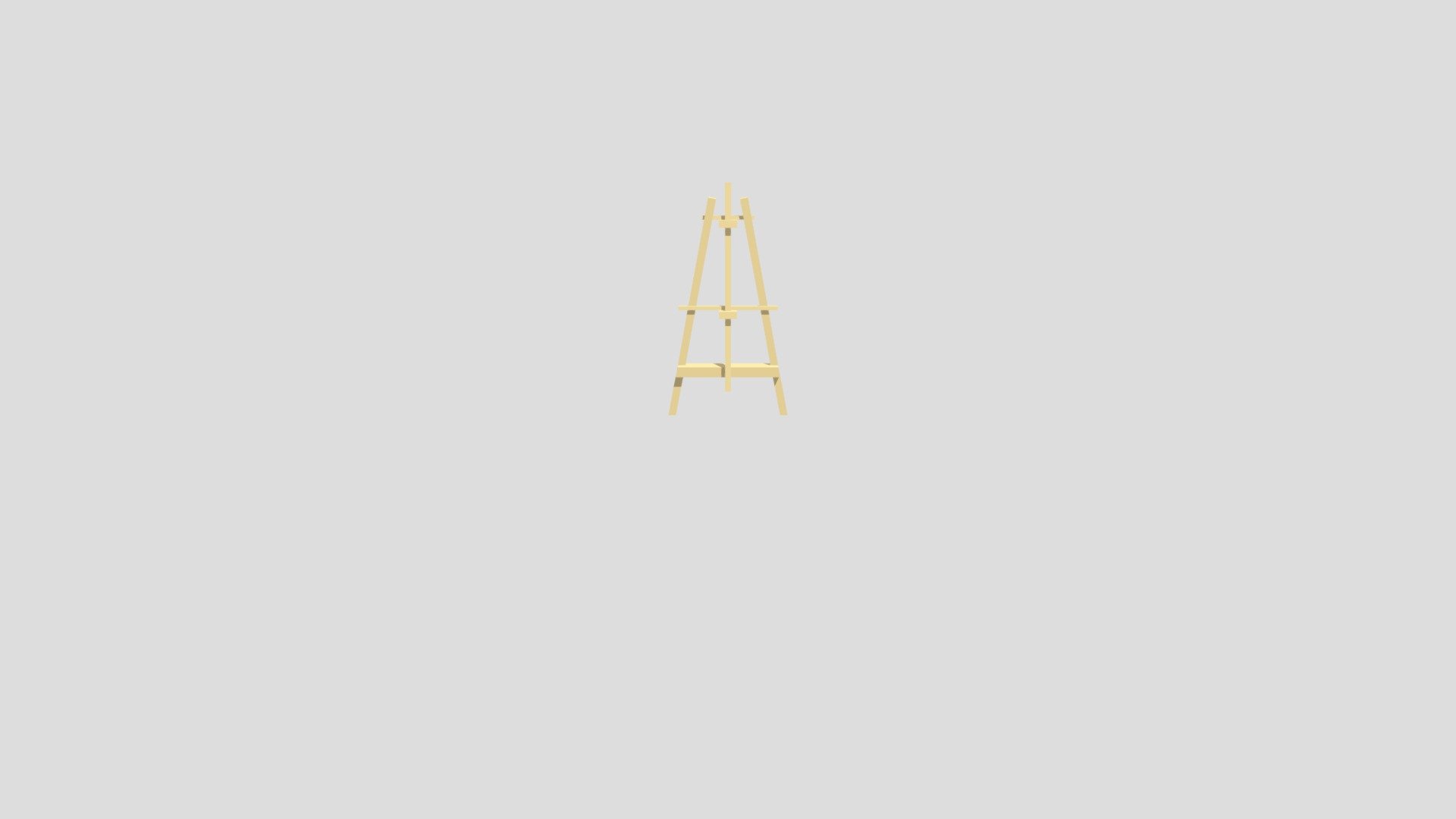 low poly easel