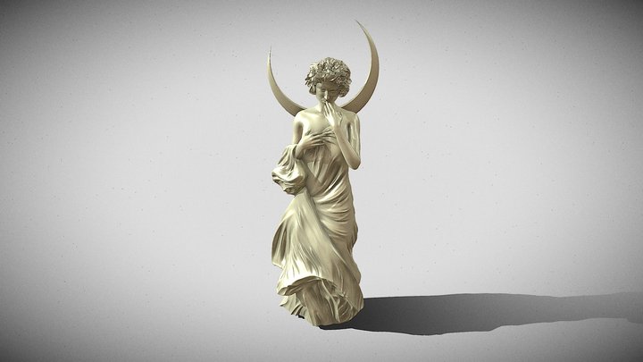 SCULPTURE MUCHA MOON 3D Model