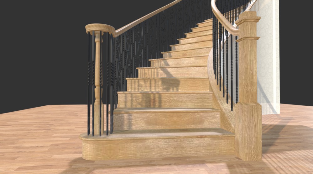 example demo 2 - 3D model by 3D Software for Stair Design and ...