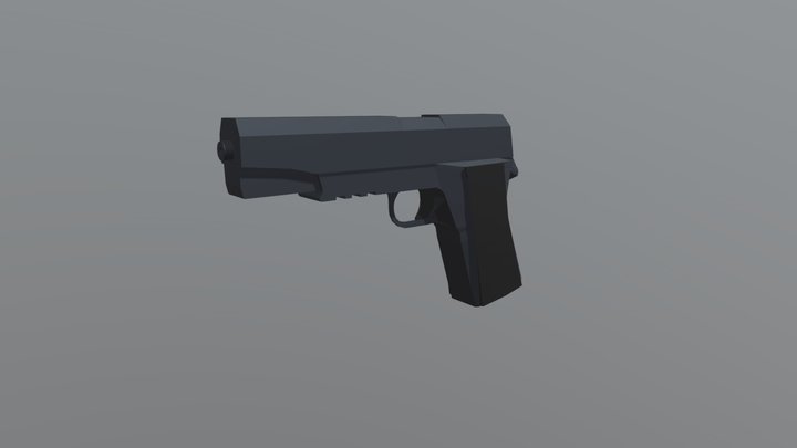 Low Poly M1911 3D Model