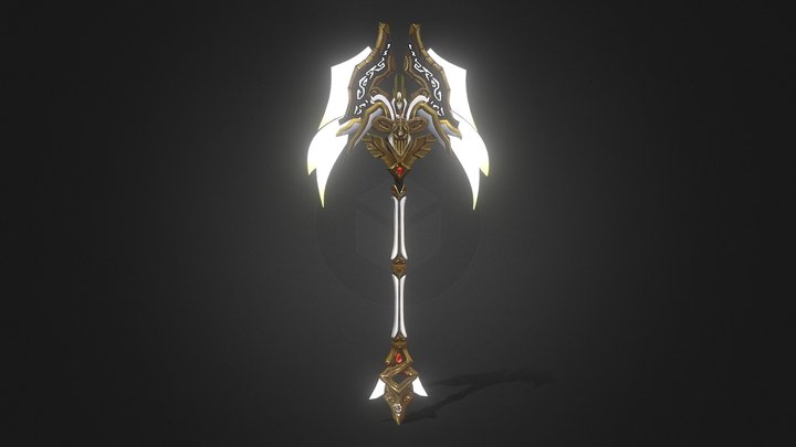 Angel Wing Staff 3D Model
