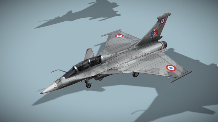 Dassault Rafale lowpoly jet fighter 3D Model