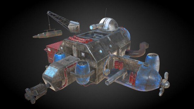 Junk spaceship 3D Model