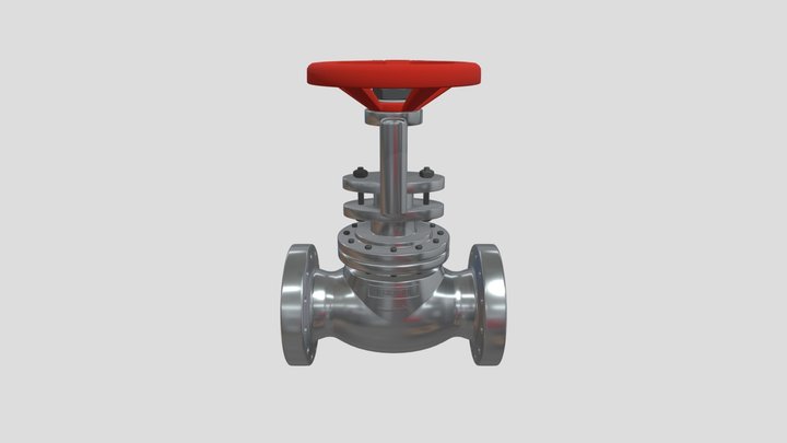 Realistic Globe Valve model 3D Model