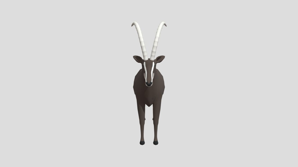Low Poly Sable Antelope