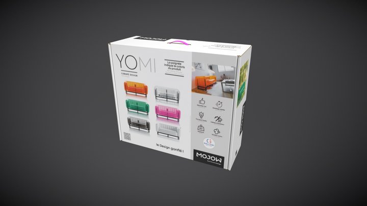 Canapé Mojow - YOMI Rose 3D Model