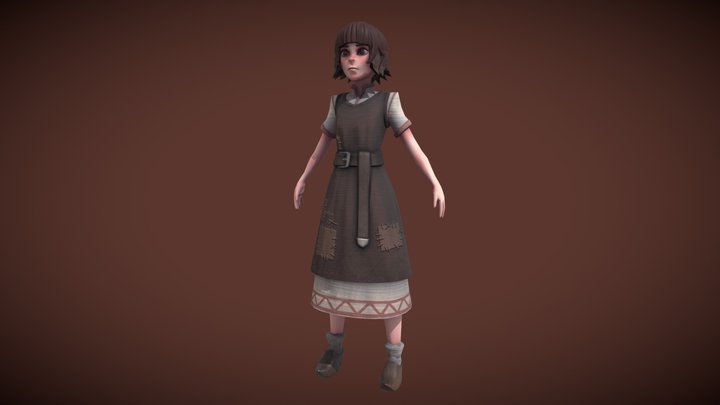 Rina the girl 3D Model