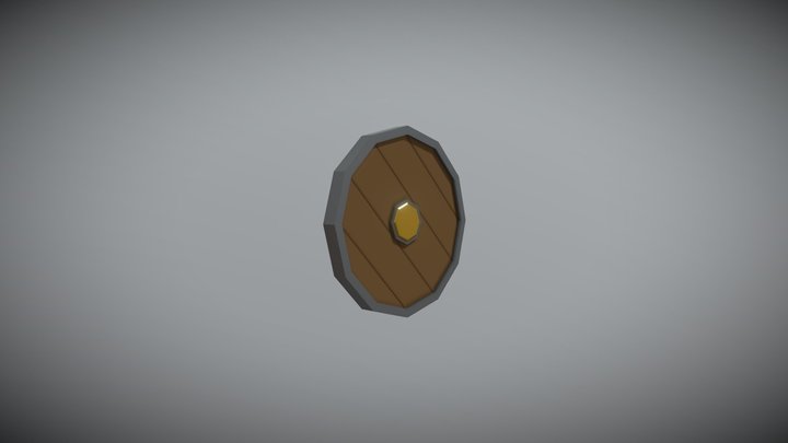 Low Poly Shield 3D Model