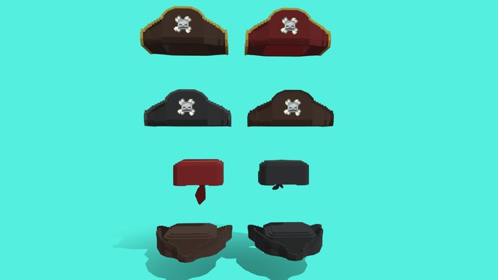 Pirates' hats 3D Model