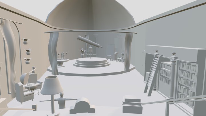 home observatory blocking wip 3D Model
