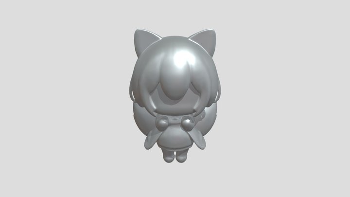 Chibi-style anthropomorphic character 3D Model