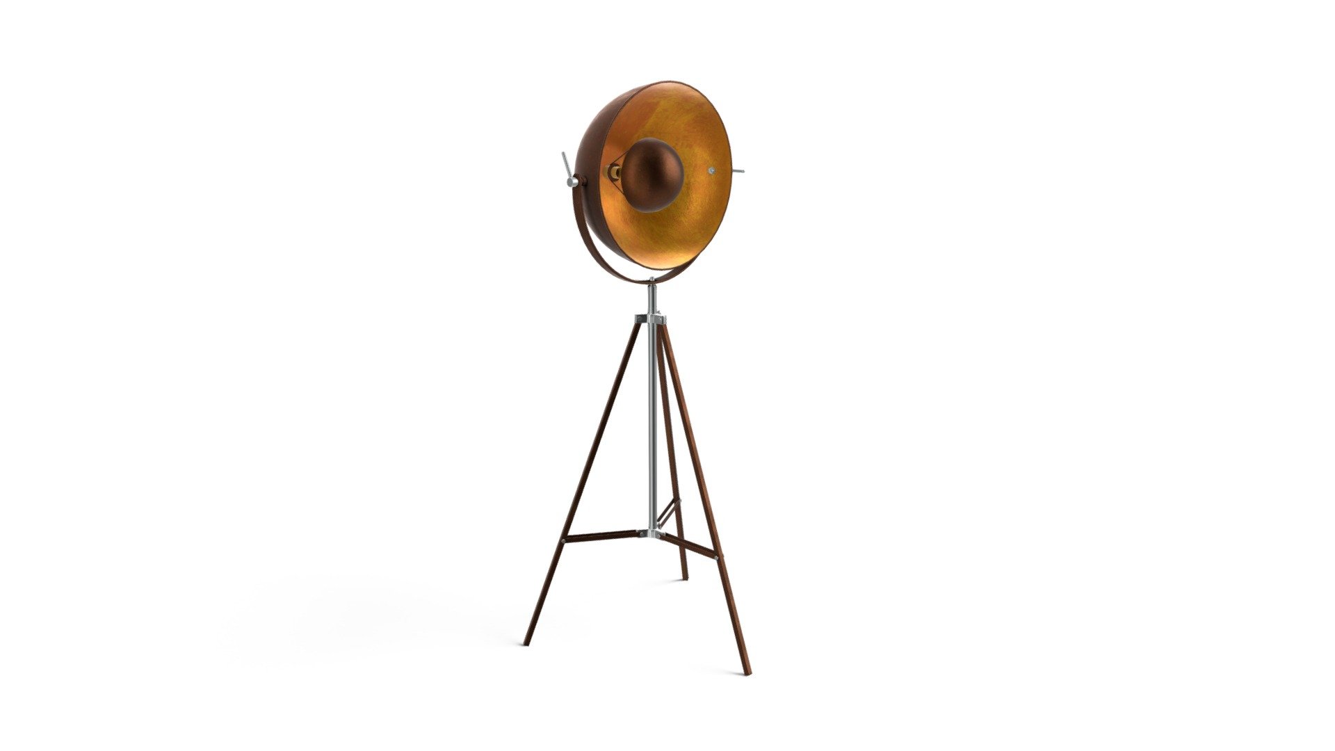 Chicago Floor Lamp, Antique Copper and Gold