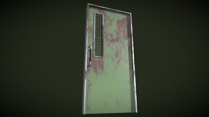 Hospital Door Olddy 3D Model