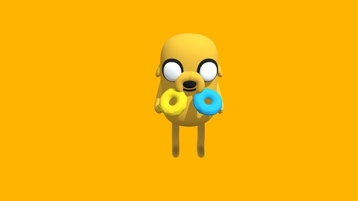 High-Quality Jake The Dog 3D Model