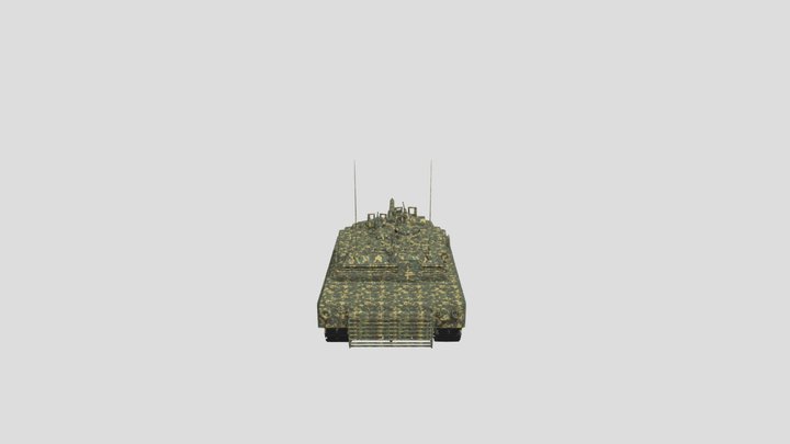 Abrams M1A2 riged 3D Model