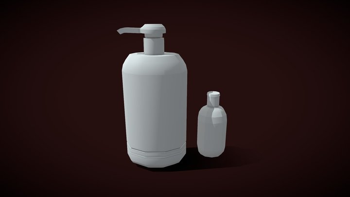 Sanitizer Bottles 3D Model